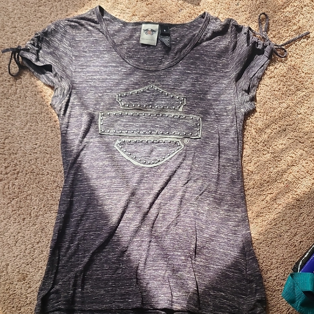 Harley-Davidson Women's Charcoal Short Sleeve Tee